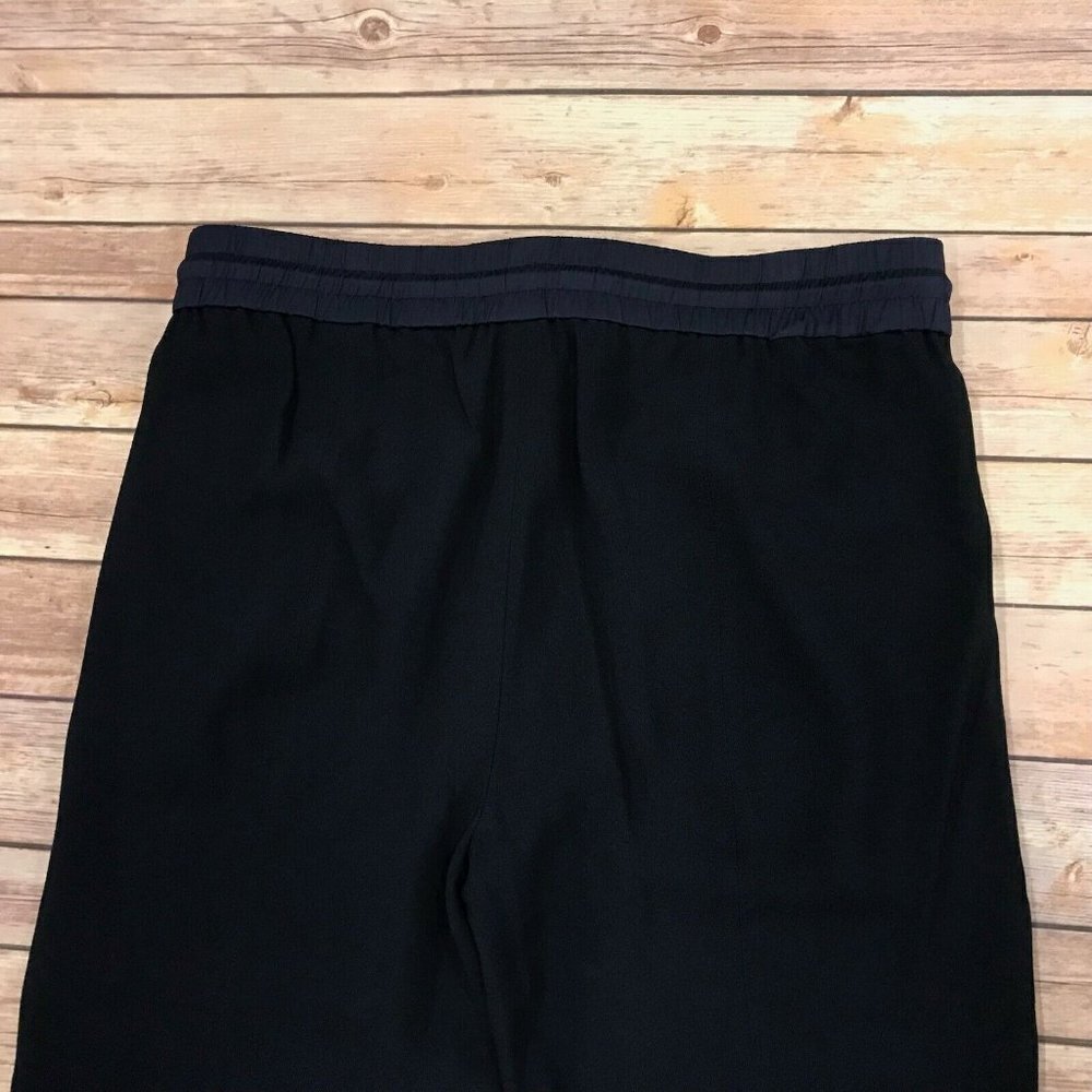 Theory Navy Blue Drawstring Waist Crepe Tapered Pull On Pants - Picture 5 of 9
